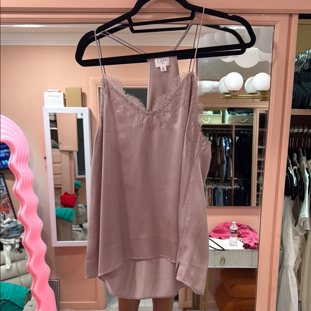 Cami NYC Brown Asymmetrical Sleeveless Camisole